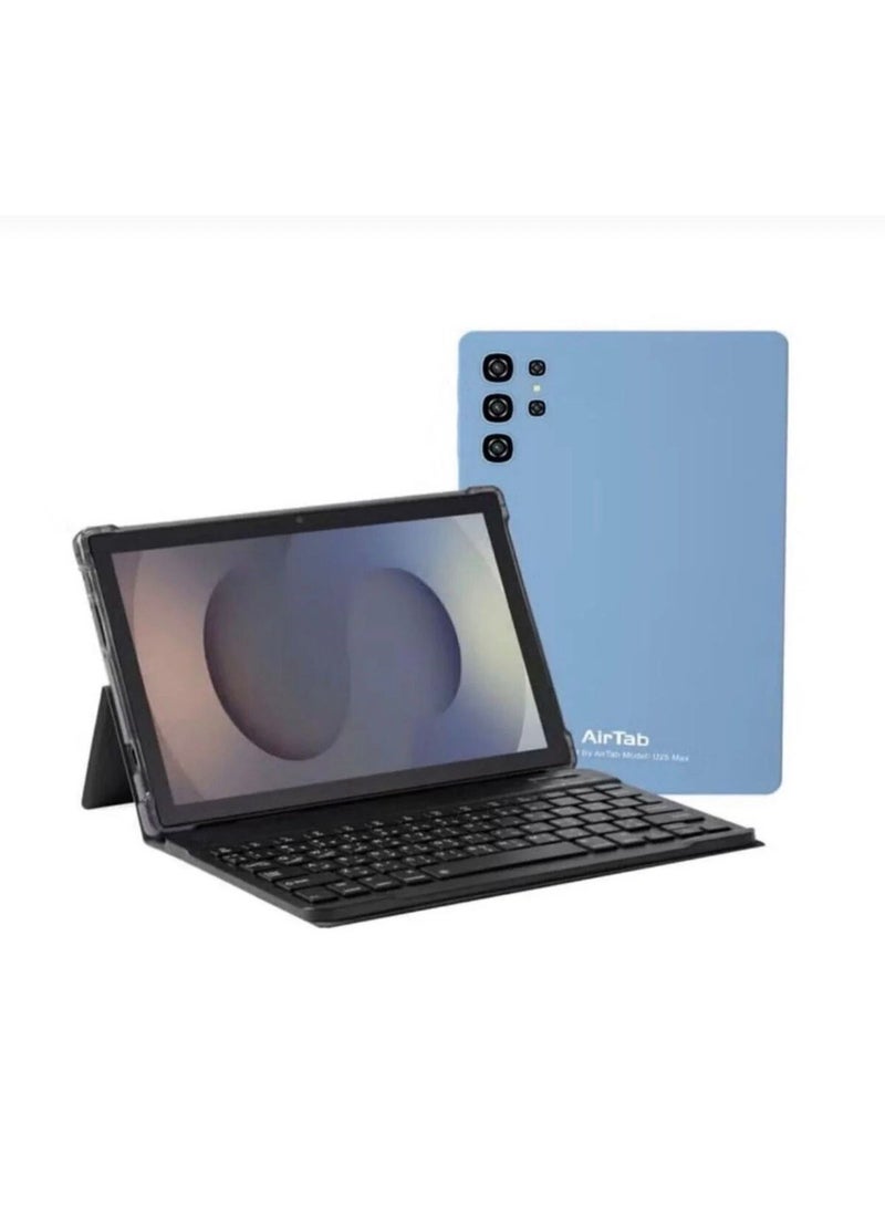 AIR TAB U25 Max Smart Tablet 10.1-FHD Inch Display With 10000mAh Big Battery Arabic Keyboard Blue - Image 1